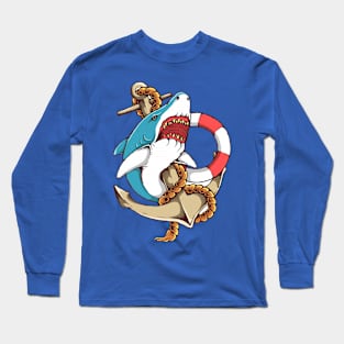 Shark and Anchor Long Sleeve T-Shirt